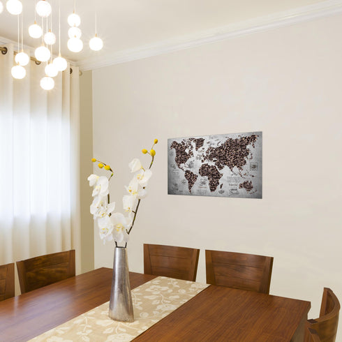 Wandbilder Wohnzimmer XXL Küche Kaffee Moderne Bilder Weltkarte